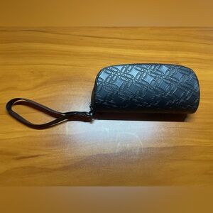 Oakley Black Embossed Sunglasses Case with Wrist Loop